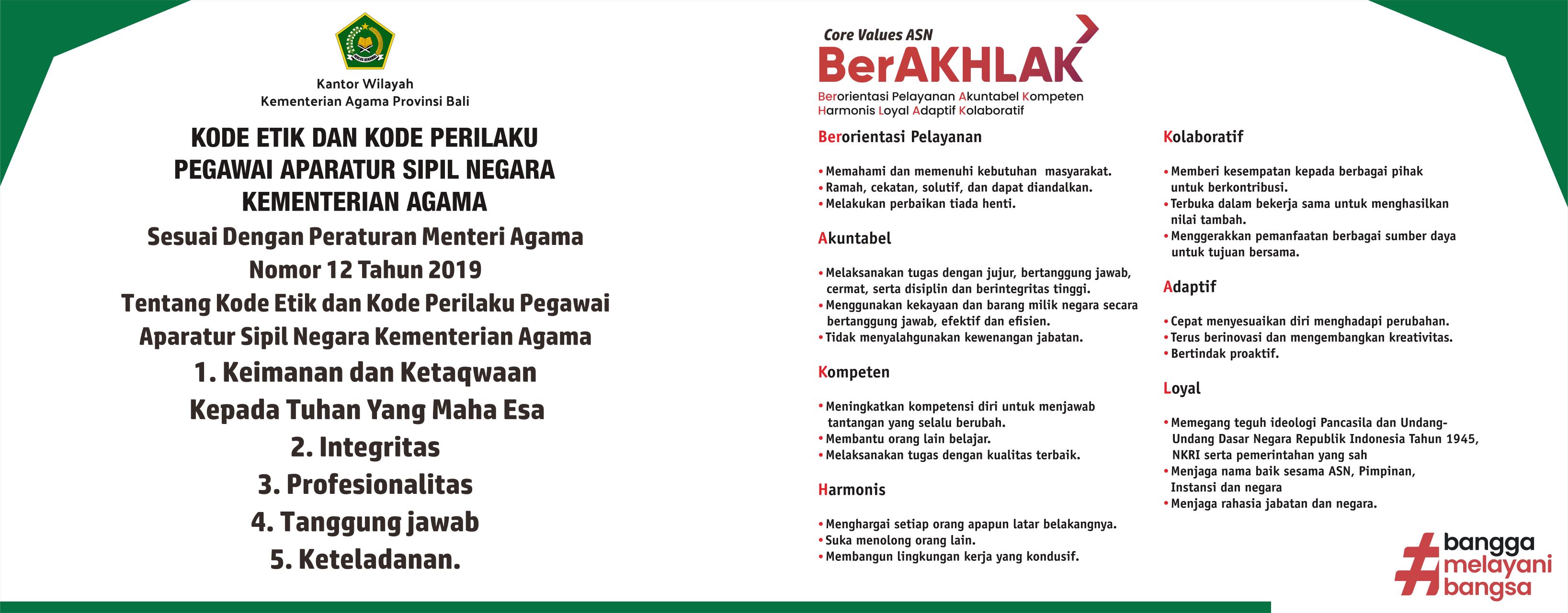 Kode Etik dan Berakhlak